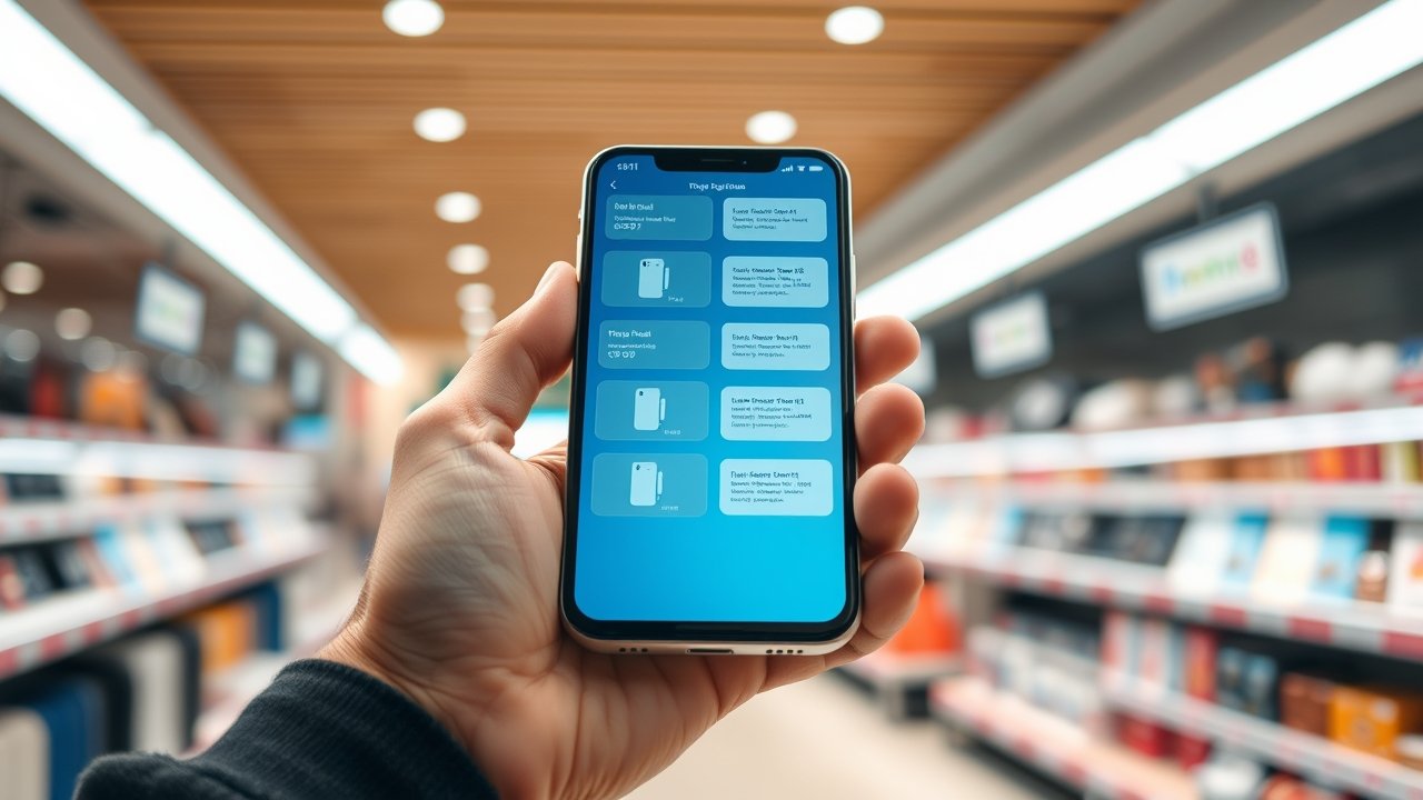Personalized shopping recommendations on a smartphone screen