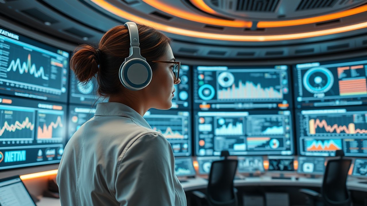 Professional monitoring AI performance metrics in a data center